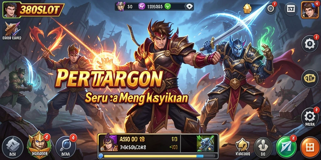 Tangkapan layar 380SLOT menampilkan aksi pertarungan yang intens.