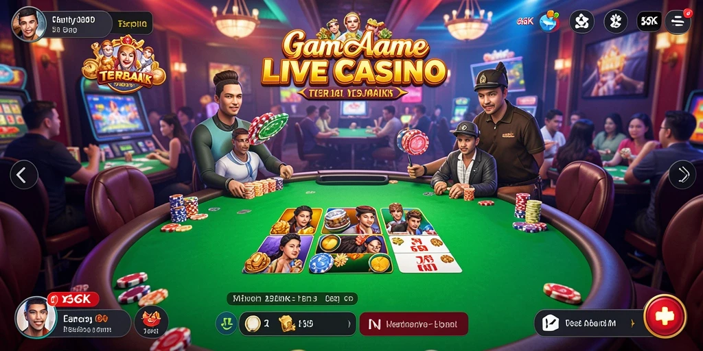 Tampilan permainan Live Casino yang menarik di 66K.