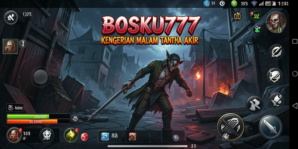 Tampilan gameplay BOSKU777 yang menakutkan dan mendebarkan.