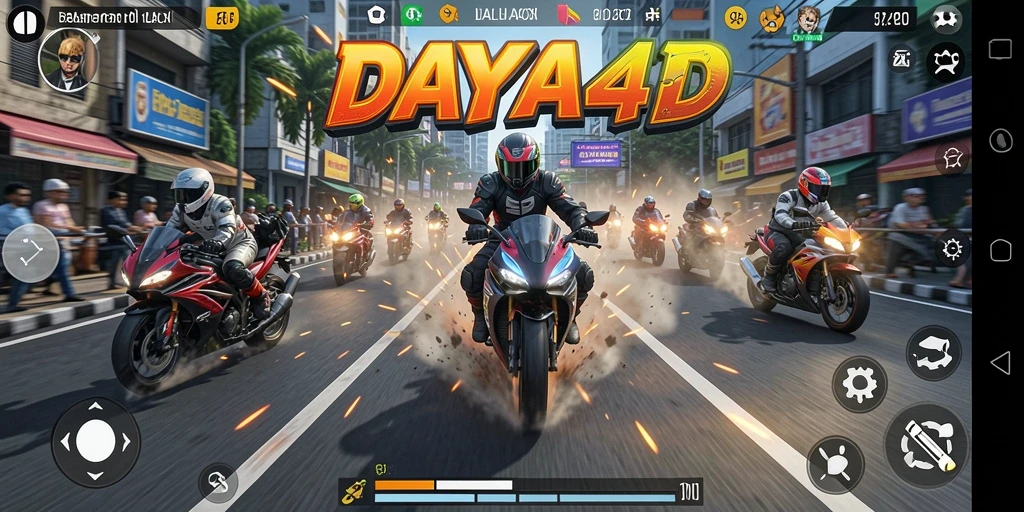 Gameplay seru di DAYA4D dengan balapan yang menegangkan.