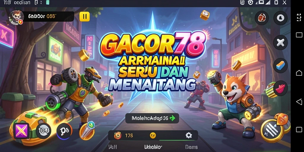 Tampilan dinamis dari gameplay GACOR78 yang seru dan menantang.