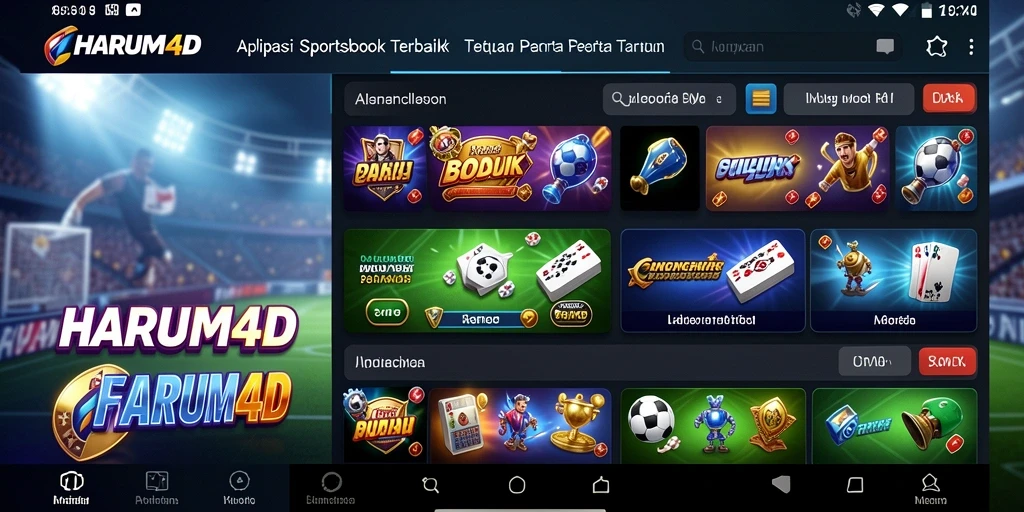Screenshot utama HARUM4D menampilkan antarmuka taruhan yang menarik.