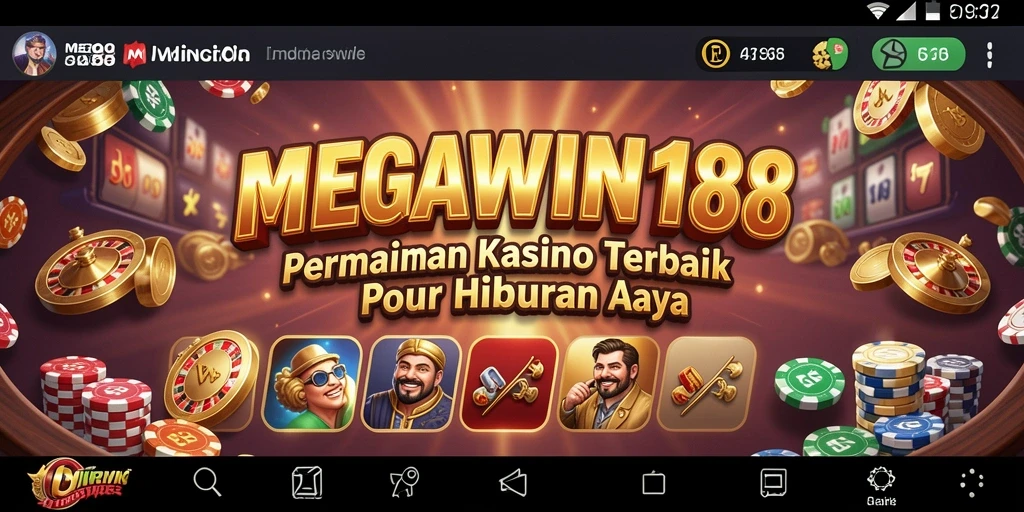 Screenshot gameplay MEGAWIN188 menampilkan suasana Kasino yang mendebarkan.