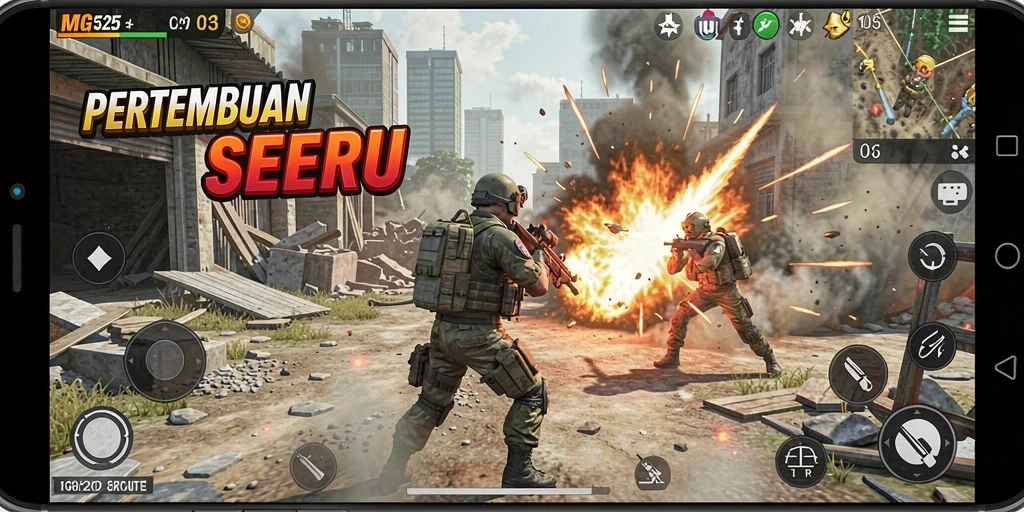 Tampilan gameplay MG525 yang memukau dan mendebarkan.
