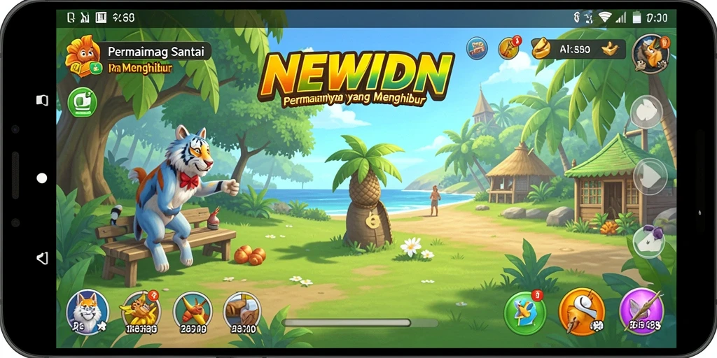 Screenshot utama NEWIDN menampilkan gameplay yang seru dan interaktif.