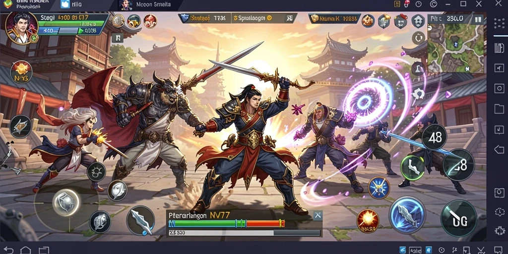 Tampilan gameplay SLG yang seru dan menarik di NV77.