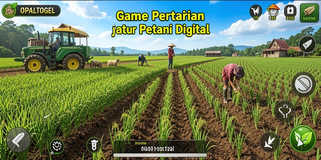 Screenshot menampilkan pengalaman gameplay pertanian yang seru dan interaktif.