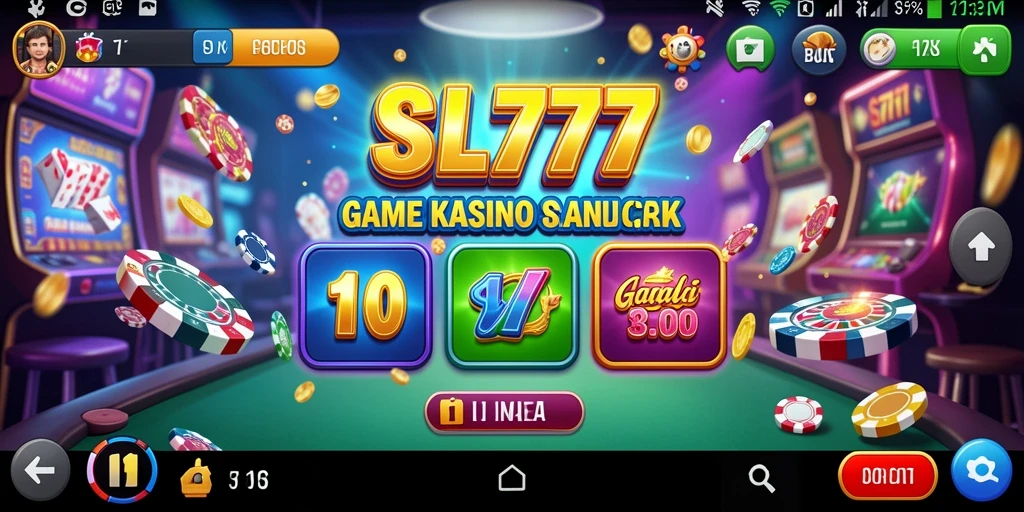 Screenshot gameplay SL777 dengan visual Kasino yang menarik.