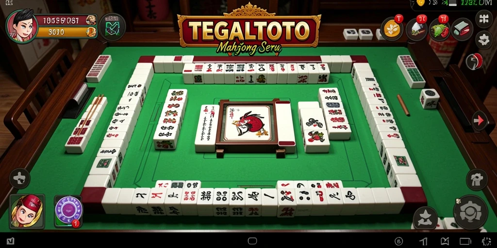 Gameplay menarik Mahjong di TEGALTOTO dengan ubin yang berwarna-warni.