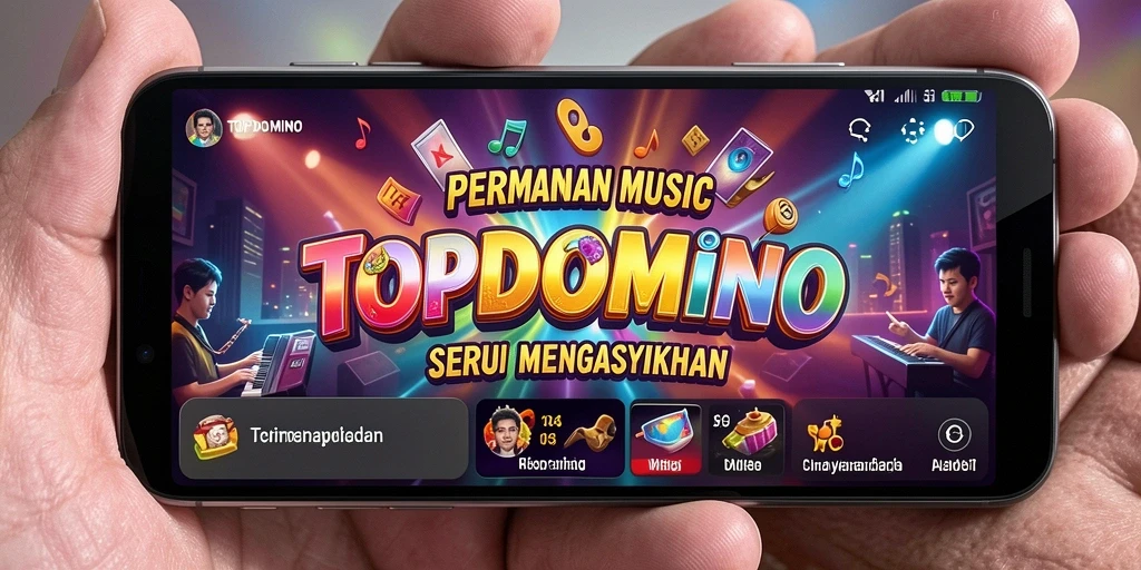 Screenshot gameplay <strong>TOPDOMINO</strong> menampilkan tantangan musik yang mengasyikkan.