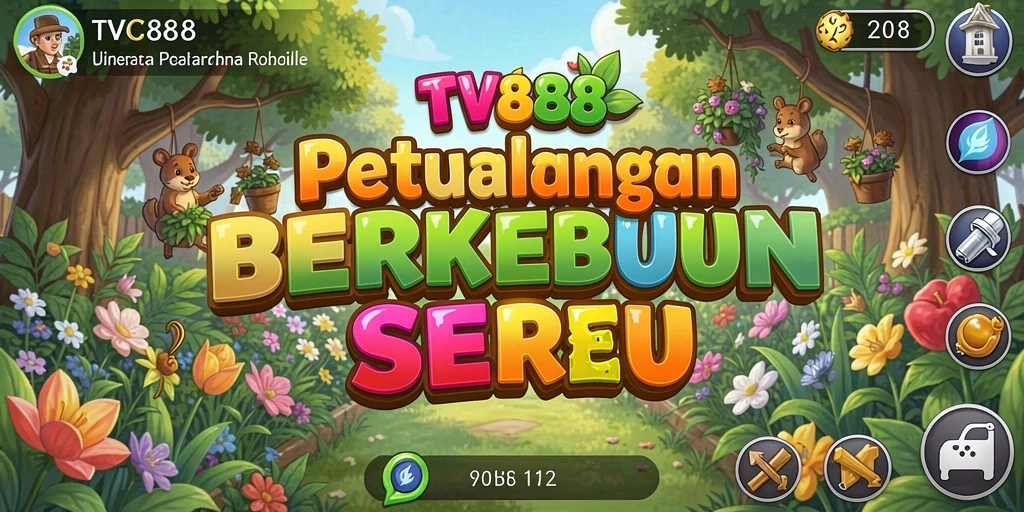 Tampilan gameplay Farming seru dalam TV888 dengan kebun yang indah.