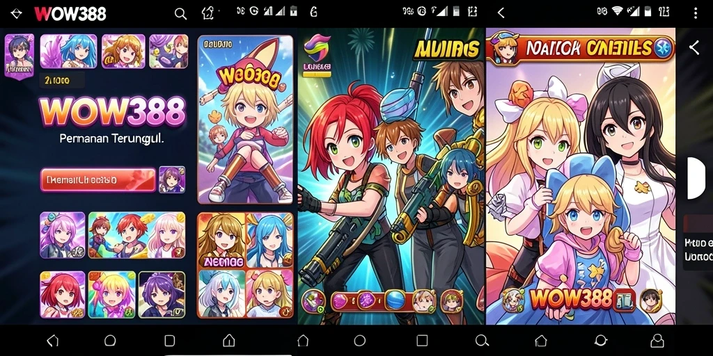 Screenshot gameplay WOW388 yang menampilkan aksi pertarungan karakter Anime.
